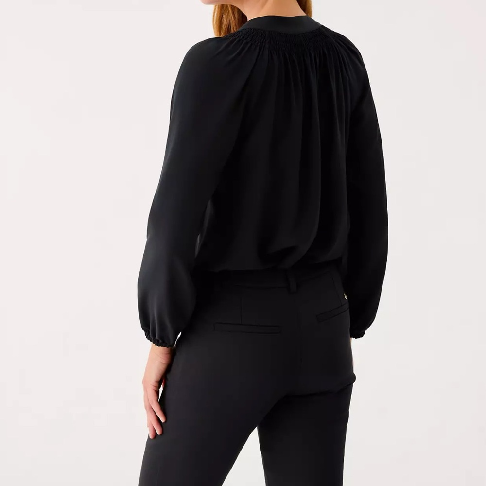 Lilly Pulitzer Black Silk Elsa Blouse XS Like New - Picture 16 of 16